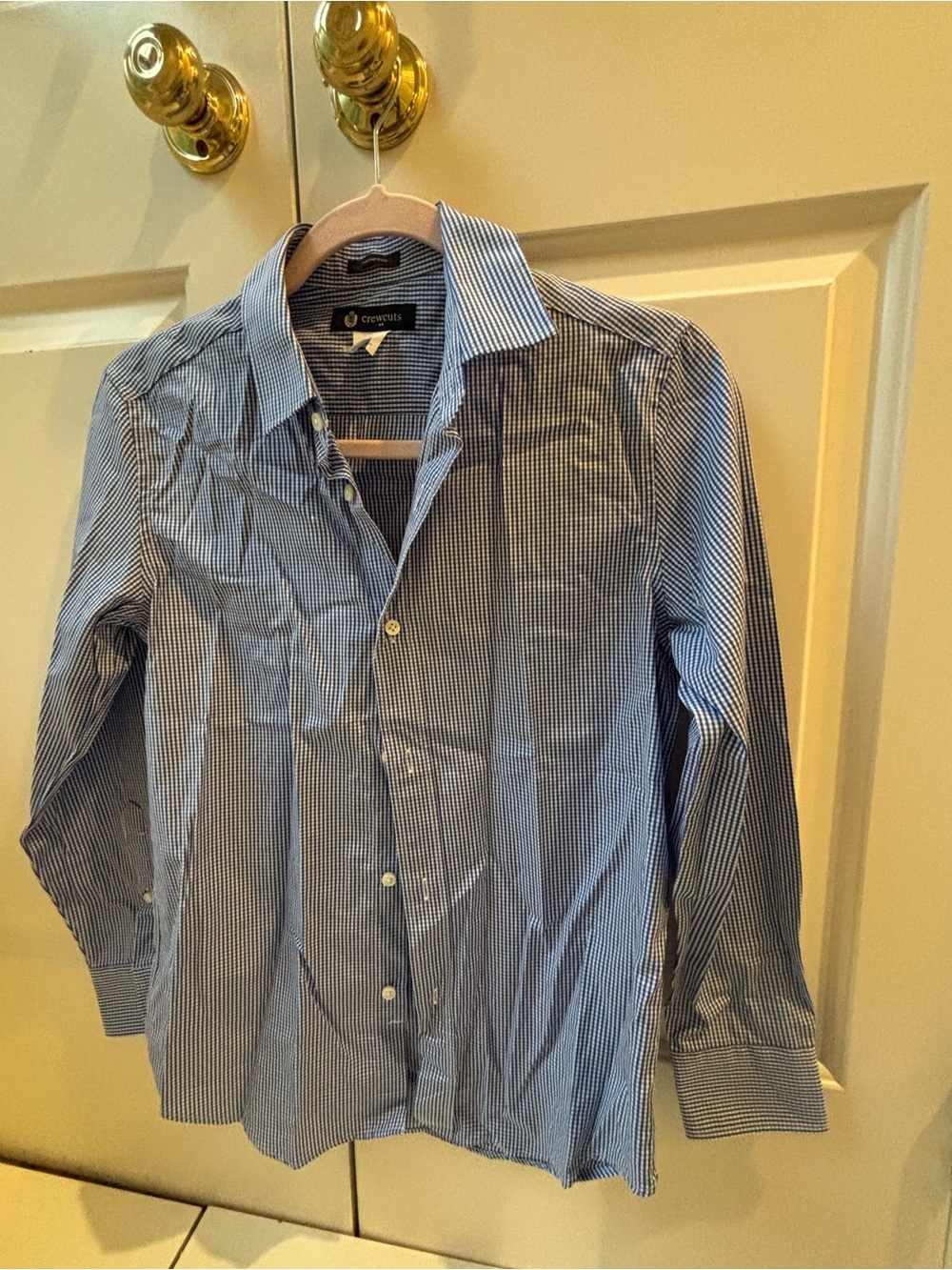 Crewcuts Boys' Blue Stripe Button-Down Shirt, size 12
